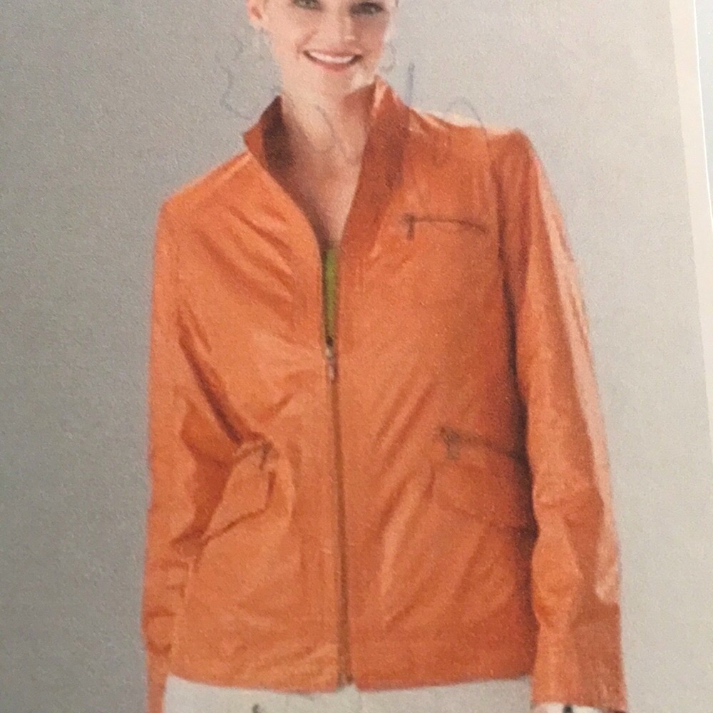 Chico’s Rust Jacket size 2 Beautiful light weight